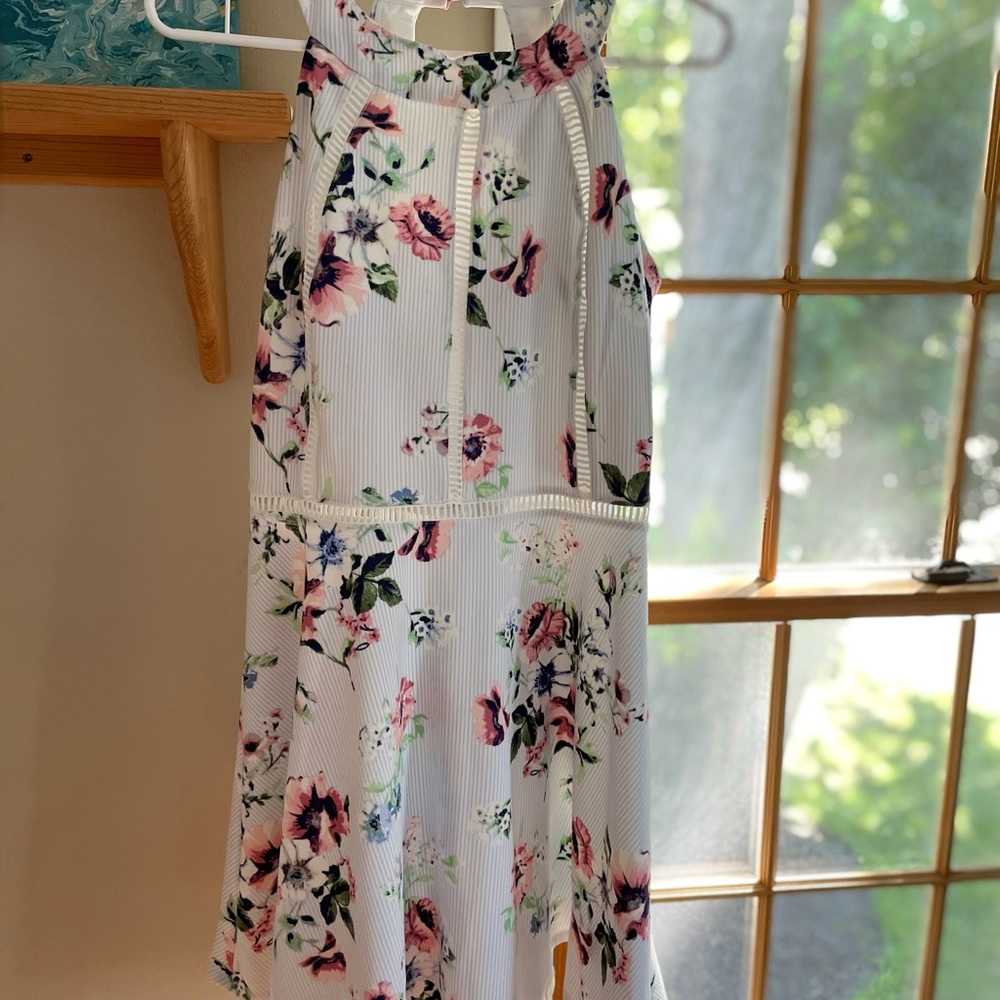 White floral dress